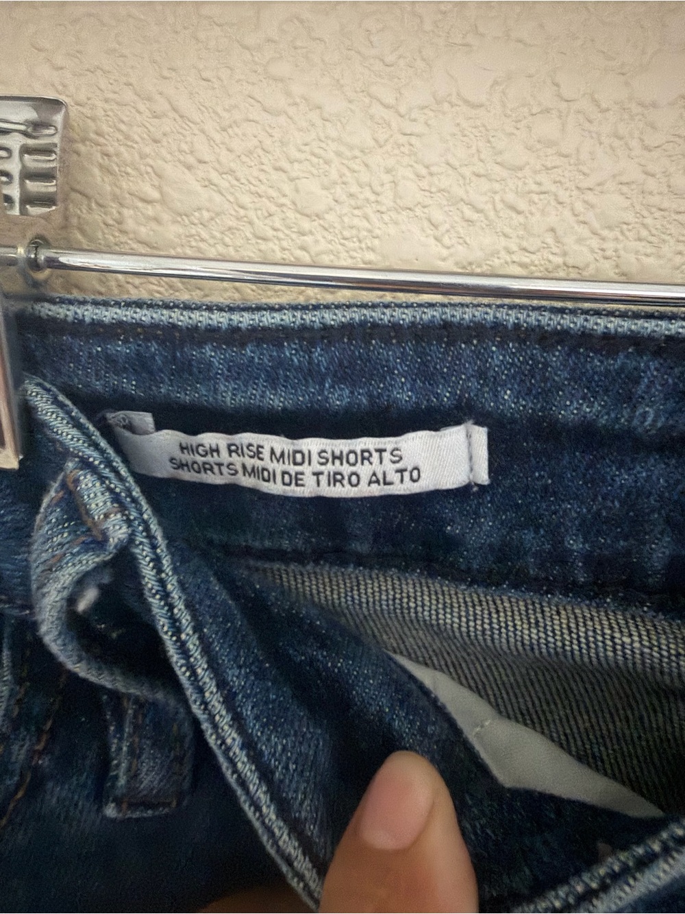 Ava & Viv Blue Raw Hem High-Rise Denim Shorts - Picture 4 of 4